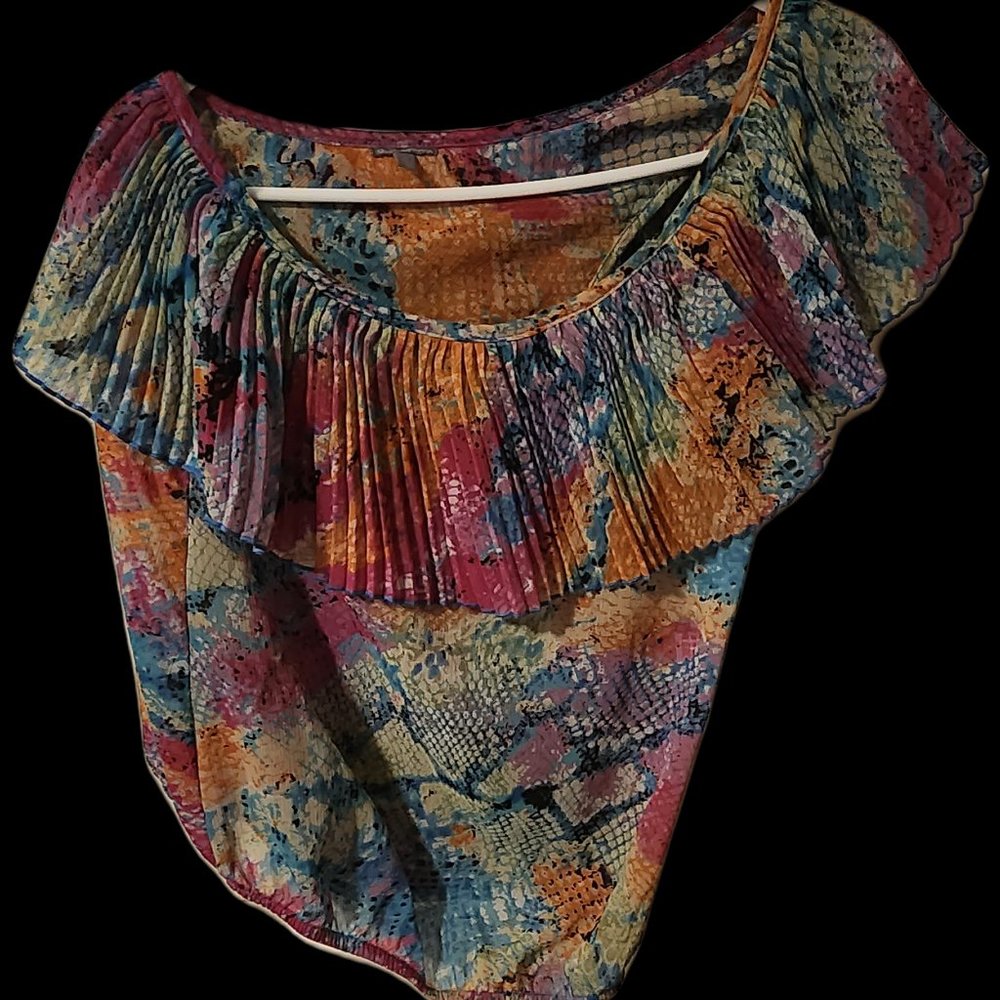 Charlotte Russe Colorful Snake Pattern Size S Blouse